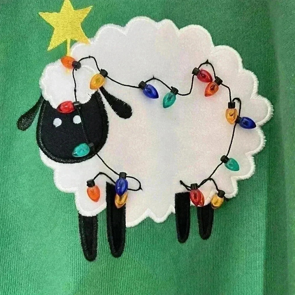 Forever 21 Christmas ugly Sweater Small Fleece Navidad 3D Lightbulbs - Picture 6 of 10